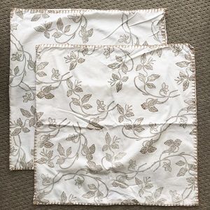 John Robshaw Euro shams with leaf patter